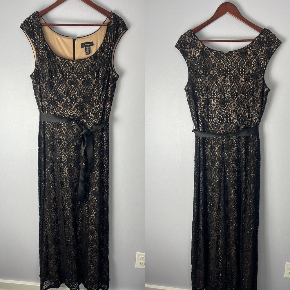 R&M Richard’s black lace formal dress